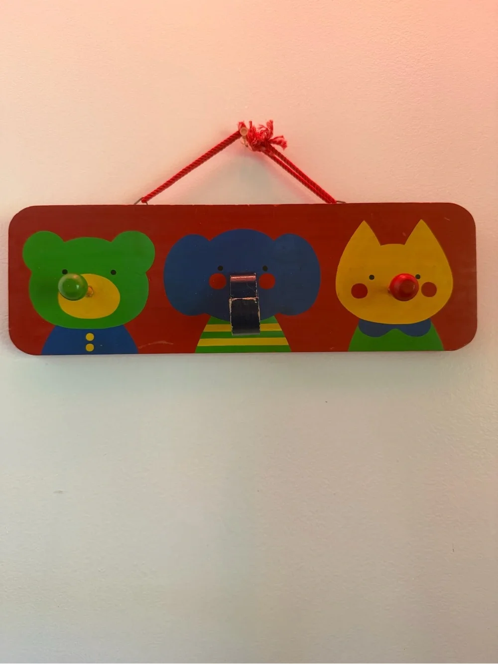 Rare Vintage SANRIO Fancy Friends wooden 3 Hook hanging wall hook